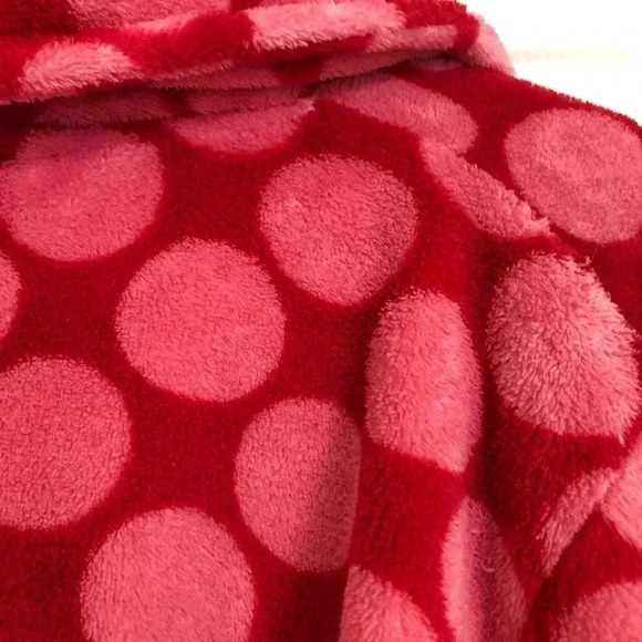 La Senza Fuzzy Pink  Polka Dot Bathrobe Size S/MED - Picture 13 of 16